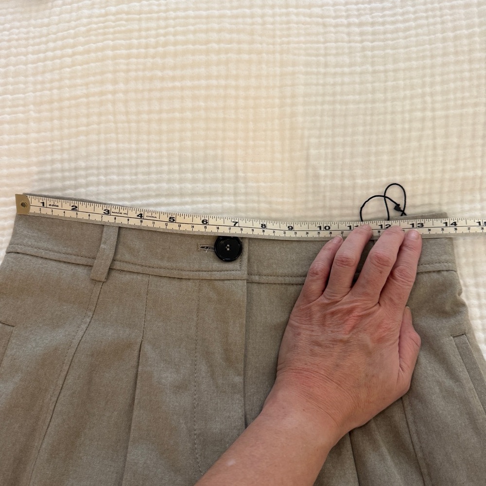 NEW Zara XS Beige Gray Cropped Barrel Balloon Pants - Picture 7 of 8